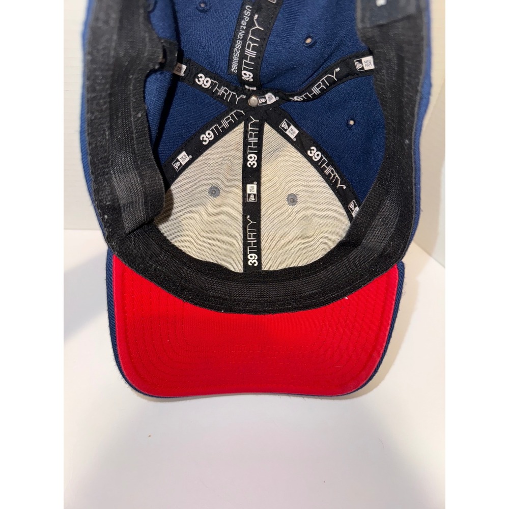 New Era New England Patriots 39THIRTY Stretch Fit Hat Navy Blue Silver Mens L/XL - Picture 10 of 11